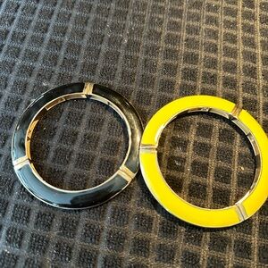 Black and Yellow Circular Bracelets